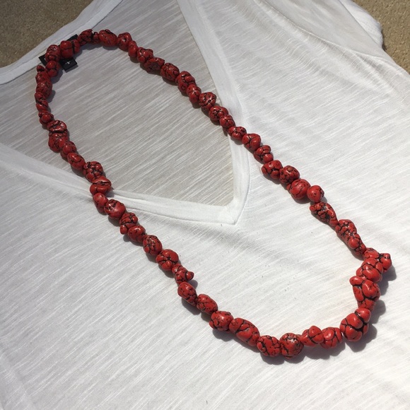 Faux Red turquoise nuggets wax treated magnesite - Picture 4 of 8